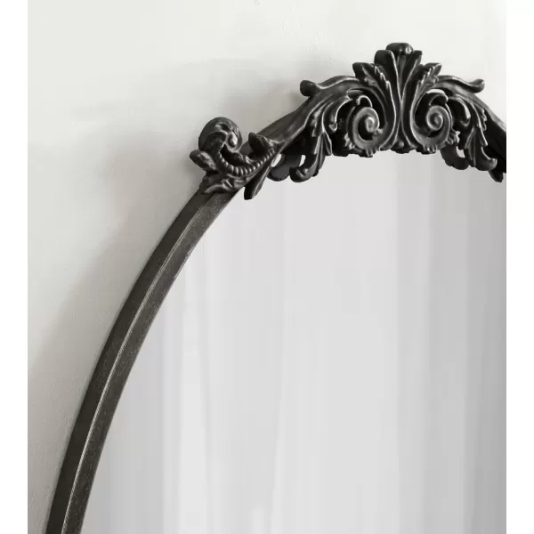 Kate and Laurel Arendahl Glam Ornate Mirror 27 x 1875 Bronze Traditional Baroque Inspired Oval Mirror for Wall DcorBlack