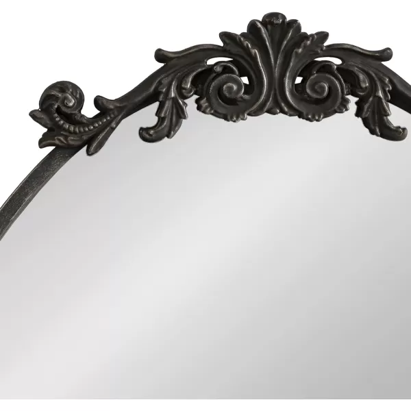 Kate and Laurel Arendahl Glam Ornate Mirror 27 x 1875 Bronze Traditional Baroque Inspired Oval Mirror for Wall DcorBlack