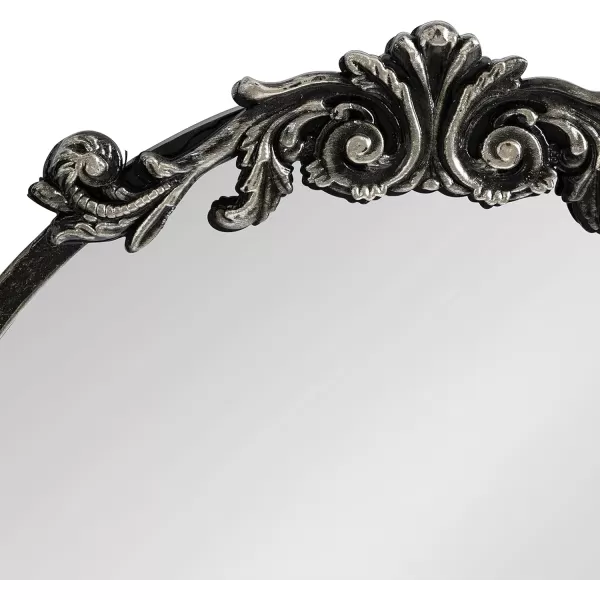 Kate and Laurel Arendahl Glam Ornate Mirror 27 x 1875 Bronze Traditional Baroque Inspired Oval Mirror for Wall DcorBlack