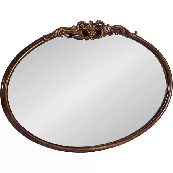 Kate and Laurel Arendahl Glam Ornate Mirror 27 x 1875 Bronze Traditional Baroque Inspired Oval Mirror for Wall DcorBronze