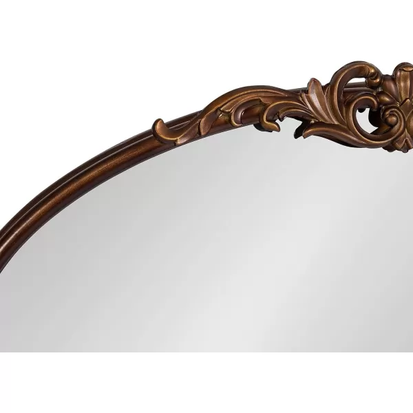 Kate and Laurel Arendahl Glam Ornate Mirror 27 x 1875 Bronze Traditional Baroque Inspired Oval Mirror for Wall DcorBronze