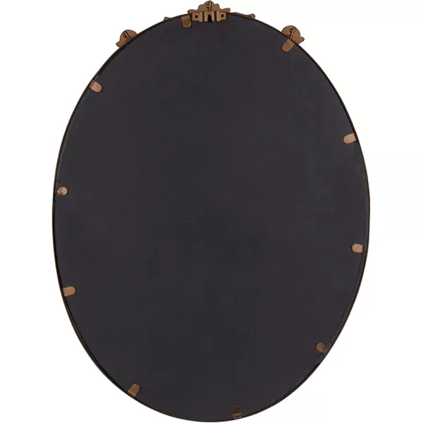 Kate and Laurel Arendahl Glam Ornate Mirror 27 x 1875 Bronze Traditional Baroque Inspired Oval Mirror for Wall DcorBronze