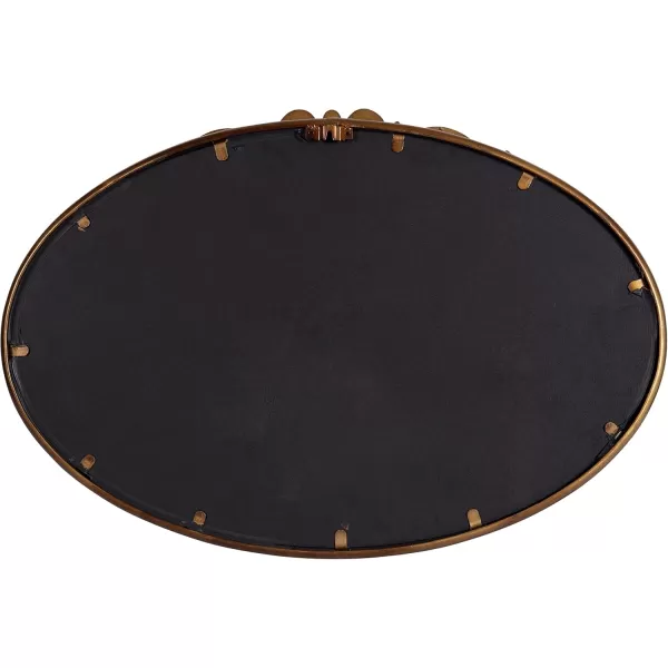 Kate and Laurel Arendahl Glam Ornate Mirror 27 x 1875 Bronze Traditional Baroque Inspired Oval Mirror for Wall DcorBronze