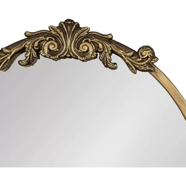 Kate and Laurel Arendahl Glam Ornate Mirror 27 x 1875 Bronze Traditional Baroque Inspired Oval Mirror for Wall DcorGold