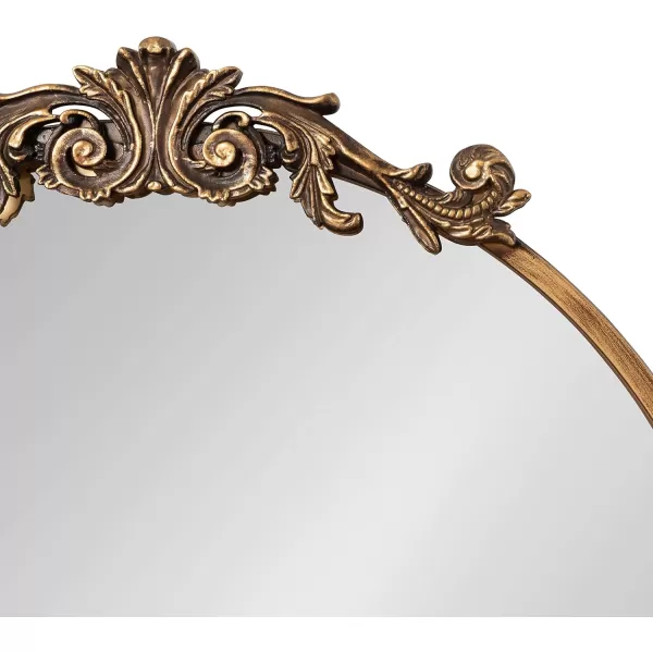 Kate and Laurel Arendahl Glam Ornate Mirror 27 x 1875 Bronze Traditional Baroque Inspired Oval Mirror for Wall DcorGold