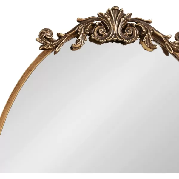 Kate and Laurel Arendahl Glam Ornate Mirror 27 x 1875 Bronze Traditional Baroque Inspired Oval Mirror for Wall DcorGold