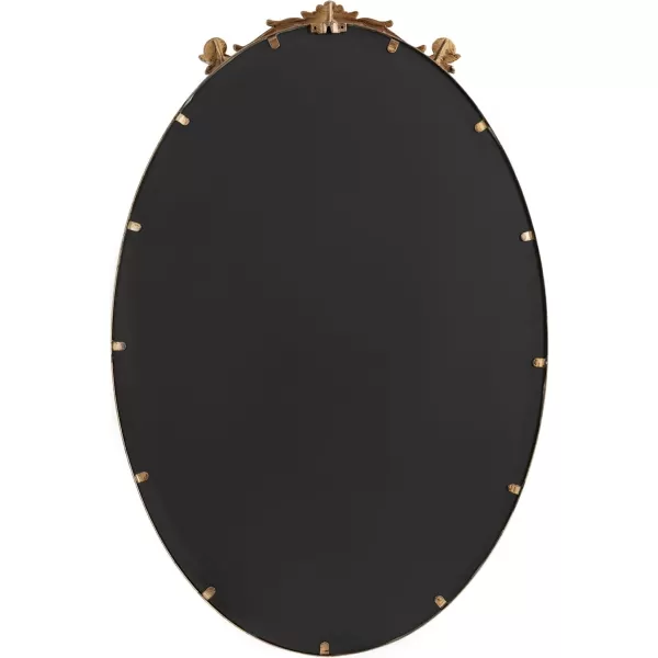 Kate and Laurel Arendahl Glam Ornate Mirror 27 x 1875 Bronze Traditional Baroque Inspired Oval Mirror for Wall DcorGold