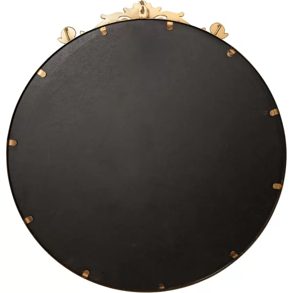 Kate and Laurel Arendahl Glam Ornate Mirror 27 x 1875 Bronze Traditional Baroque Inspired Oval Mirror for Wall DcorGold