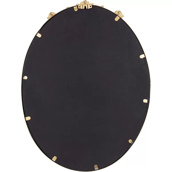 Kate and Laurel Arendahl Glam Ornate Mirror 27 x 1875 Bronze Traditional Baroque Inspired Oval Mirror for Wall DcorGold