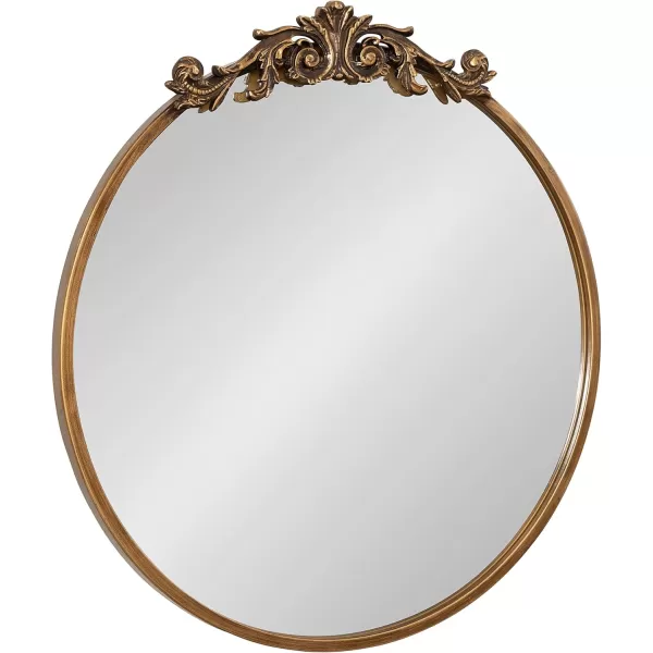 Kate and Laurel Arendahl Glam Ornate Mirror 27 x 1875 Bronze Traditional Baroque Inspired Oval Mirror for Wall DcorGold