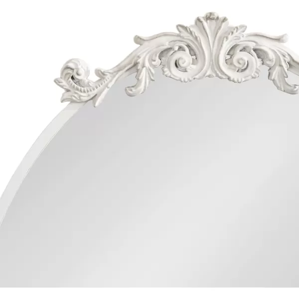 Kate and Laurel Arendahl Glam Ornate Mirror 27 x 1875 Bronze Traditional Baroque Inspired Oval Mirror for Wall DcorWhite