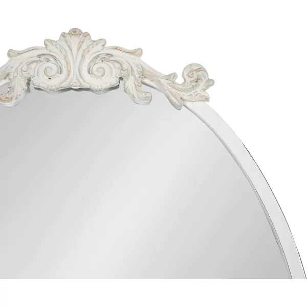 Kate and Laurel Arendahl Glam Ornate Mirror 27 x 1875 Bronze Traditional Baroque Inspired Oval Mirror for Wall DcorWhite