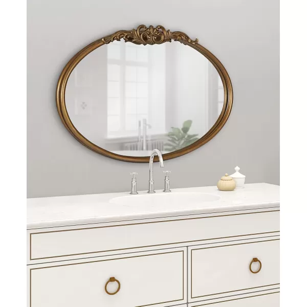 Kate and Laurel Arendahl Glam Ornate Mirror 27 x 1875 Gold Traditional Baroque Inspired Wall Decor