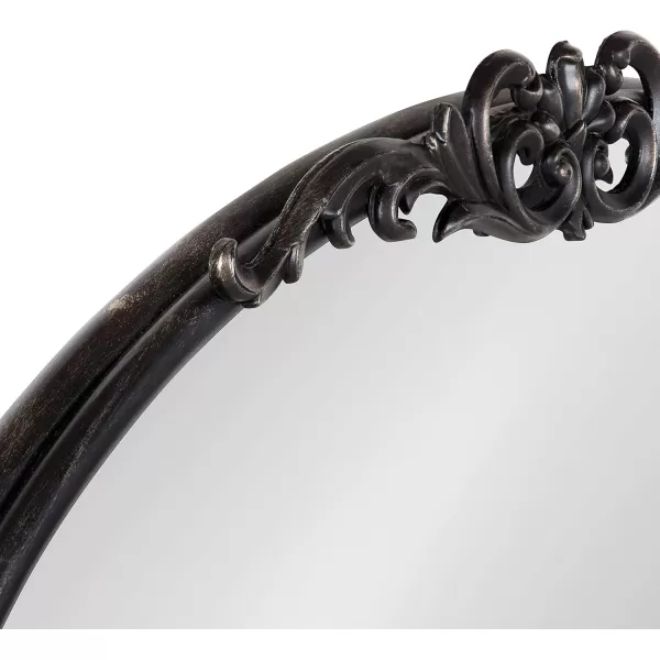 Kate and Laurel Arendahl Glam Ornate Oval Mirror 27quot x 1875quot Black Traditional Baroque Inspired Wall Decor