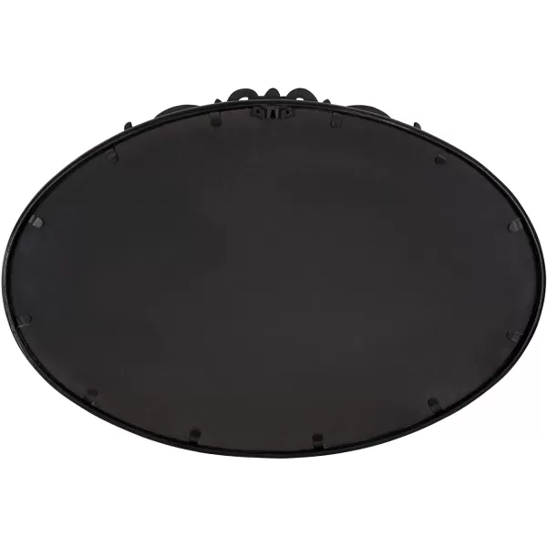 Kate and Laurel Arendahl Glam Ornate Oval Mirror 27quot x 1875quot Black Traditional Baroque Inspired Wall Decor