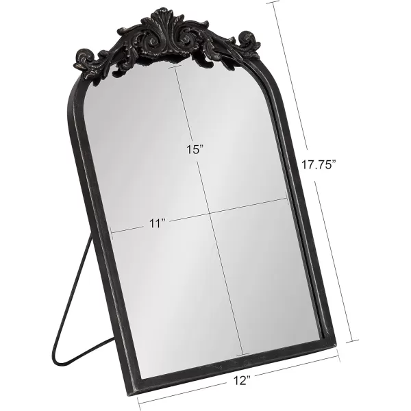 Kate and Laurel Arendahl Glam Table Mirror 12 x 18 Black Traditional Chic Mirror for WallBlack
