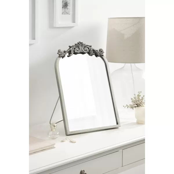 Kate and Laurel Arendahl Glam Table Mirror 12 x 18 Black Traditional Chic Mirror for WallSilver