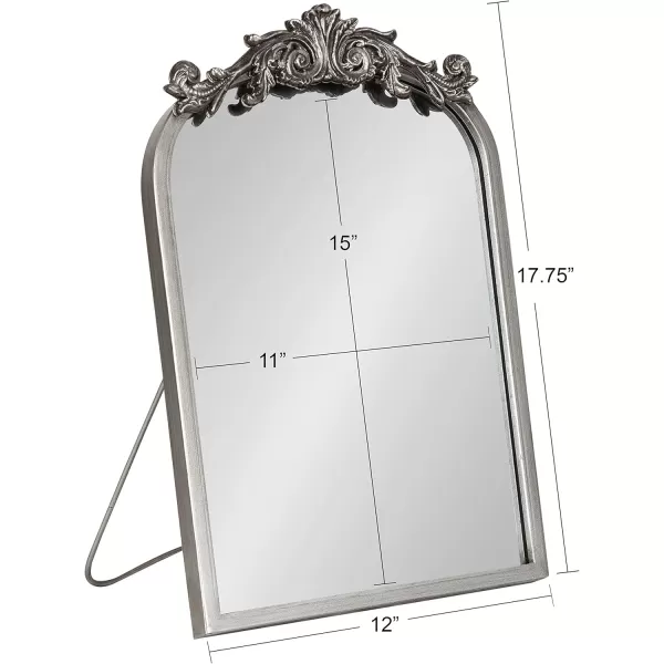 Kate and Laurel Arendahl Glam Table Mirror 12 x 18 Black Traditional Chic Mirror for WallSilver