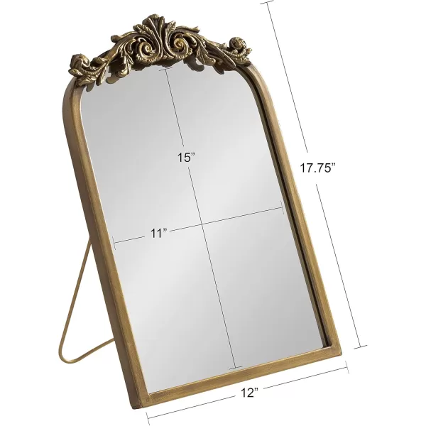 Kate and Laurel Arendahl Glam Table Mirror 12 x 18 Gold Traditional Chic Mirror for WallGold