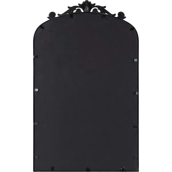 Kate and Laurel Arendahl Traditional Ornate Wall Mirror 19 x 31 Antique Silver Decorative Mirror with Baroque Inspired DetailingBlack