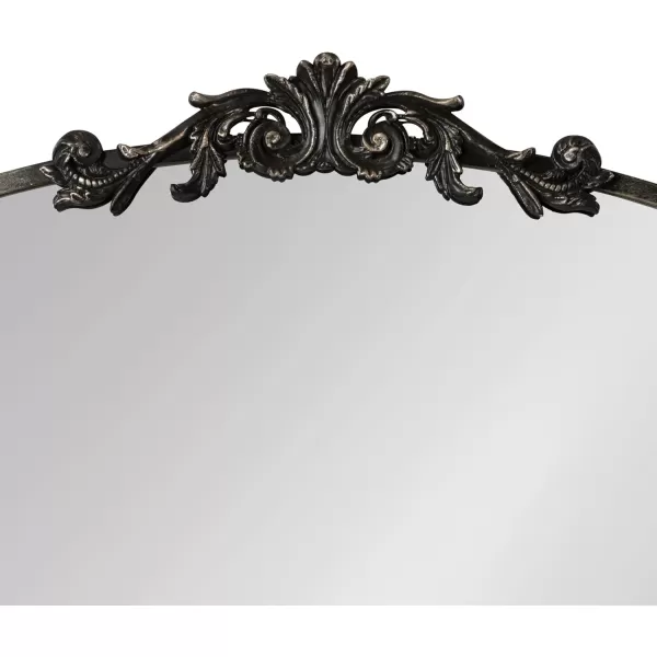 Kate and Laurel Arendahl Traditional Ornate Wall Mirror 19 x 31 Antique Silver Decorative Mirror with Baroque Inspired DetailingBlack