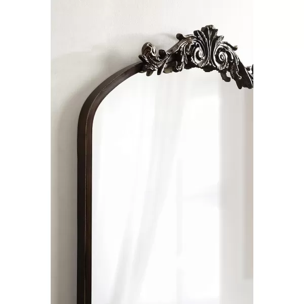 Kate and Laurel Arendahl Traditional Ornate Wall Mirror 19 x 31 Antique Silver Decorative Mirror with Baroque Inspired DetailingBronze