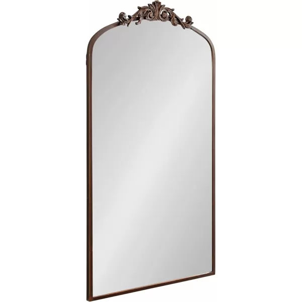 Kate and Laurel Arendahl Traditional Ornate Wall Mirror 19 x 31 Antique Silver Decorative Mirror with Baroque Inspired DetailingBronze