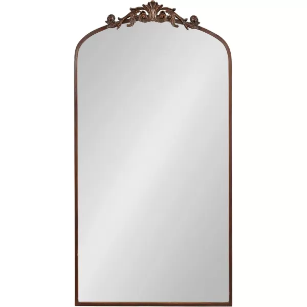 Kate and Laurel Arendahl Traditional Ornate Wall Mirror 19 x 31 Antique Silver Decorative Mirror with Baroque Inspired DetailingBronze