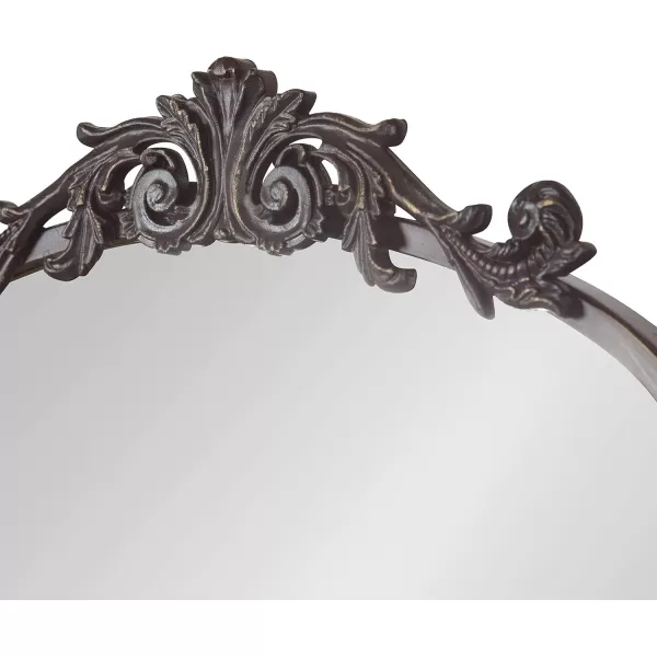 Kate and Laurel Arendahl Traditional Ornate Wall Mirror 19 x 31 Antique Silver Decorative Mirror with Baroque Inspired DetailingBronze