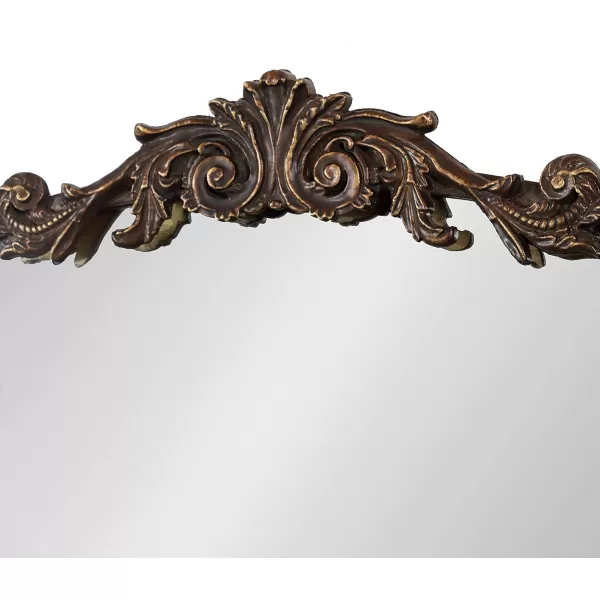 Kate and Laurel Arendahl Traditional Ornate Wall Mirror 19 x 31 Antique Silver Decorative Mirror with Baroque Inspired DetailingBronze