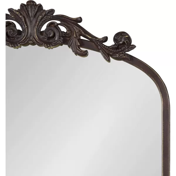 Kate and Laurel Arendahl Traditional Ornate Wall Mirror 19 x 31 Antique Silver Decorative Mirror with Baroque Inspired DetailingBronze