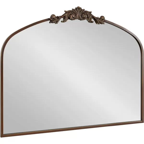 Kate and Laurel Arendahl Traditional Ornate Wall Mirror 19 x 31 Antique Silver Decorative Mirror with Baroque Inspired DetailingBronze