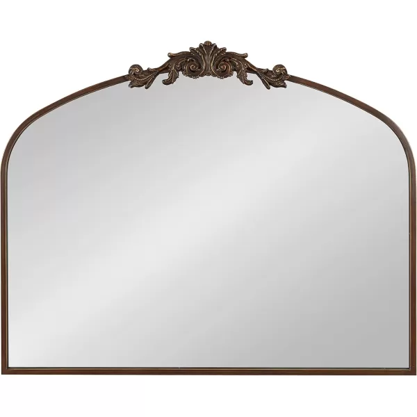 Kate and Laurel Arendahl Traditional Ornate Wall Mirror 19 x 31 Antique Silver Decorative Mirror with Baroque Inspired DetailingBronze