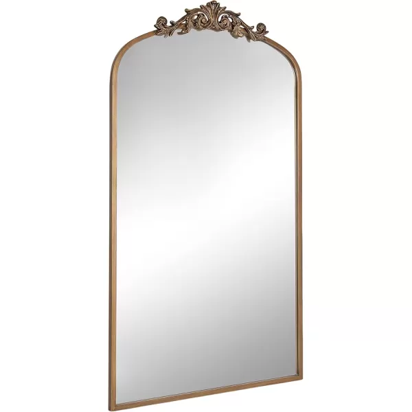 Kate and Laurel Arendahl Traditional Ornate Wall Mirror 19 x 31 Antique Silver Decorative Mirror with Baroque Inspired DetailingGold