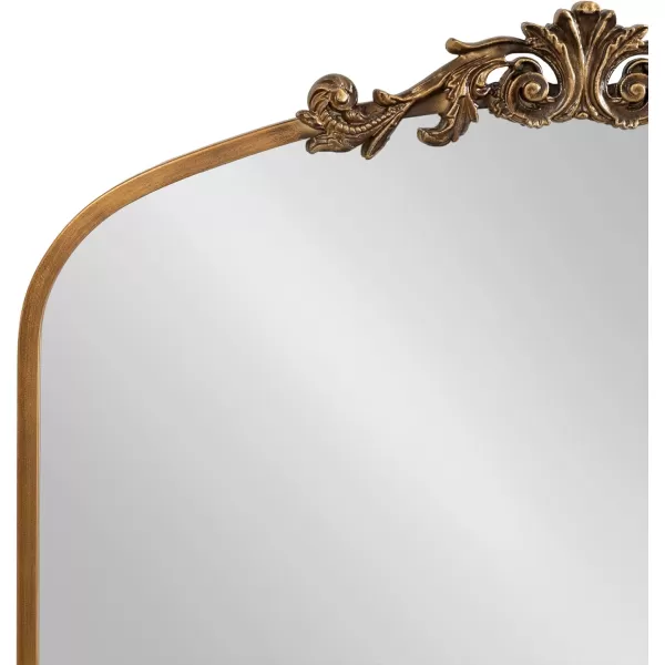 Kate and Laurel Arendahl Traditional Ornate Wall Mirror 19 x 31 Antique Silver Decorative Mirror with Baroque Inspired DetailingGold