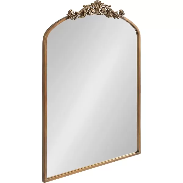 Kate and Laurel Arendahl Traditional Ornate Wall Mirror 19 x 31 Antique Silver Decorative Mirror with Baroque Inspired DetailingGold