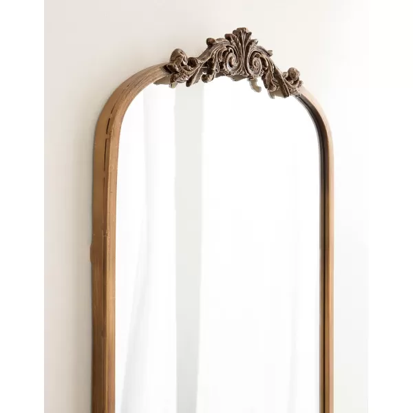 Kate and Laurel Arendahl Traditional Ornate Wall Mirror 19 x 31 Antique Silver Decorative Mirror with Baroque Inspired DetailingGold