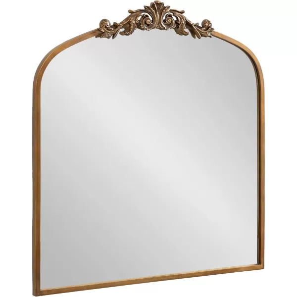 Kate and Laurel Arendahl Traditional Ornate Wall Mirror 19 x 31 Antique Silver Decorative Mirror with Baroque Inspired DetailingGold