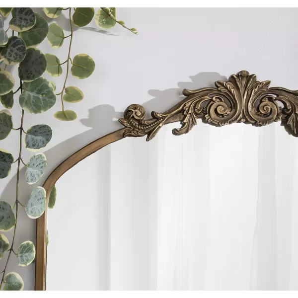 Kate and Laurel Arendahl Traditional Ornate Wall Mirror 19 x 31 Antique Silver Decorative Mirror with Baroque Inspired DetailingGold