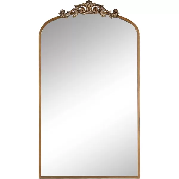 Kate and Laurel Arendahl Traditional Ornate Wall Mirror 19 x 31 Antique Silver Decorative Mirror with Baroque Inspired DetailingGold