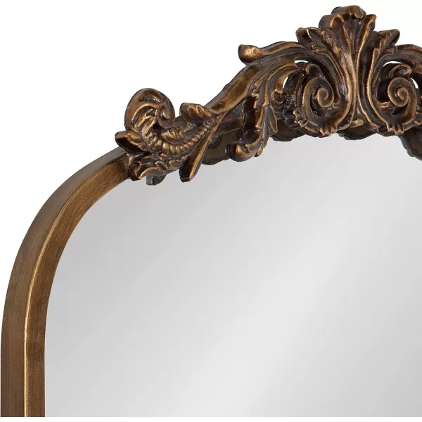 Kate and Laurel Arendahl Traditional Ornate Wall Mirror 19 x 31 Antique Silver Decorative Mirror with Baroque Inspired DetailingGold