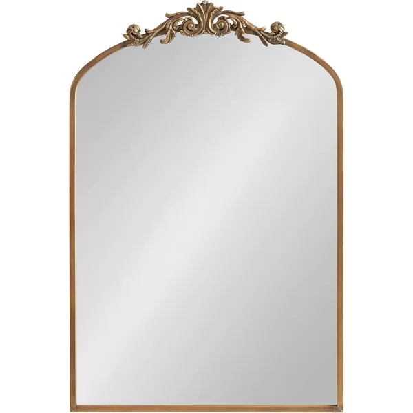 Kate and Laurel Arendahl Traditional Ornate Wall Mirror 19 x 31 Antique Silver Decorative Mirror with Baroque Inspired DetailingGold