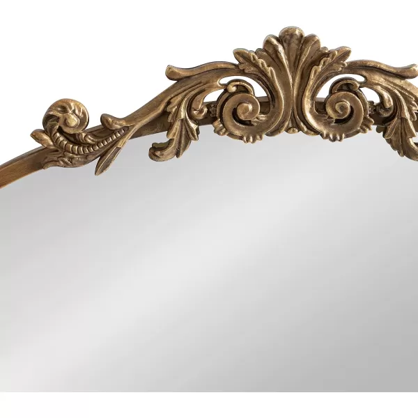 Kate and Laurel Arendahl Traditional Ornate Wall Mirror 19 x 31 Antique Silver Decorative Mirror with Baroque Inspired DetailingGold