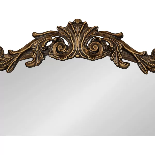 Kate and Laurel Arendahl Traditional Ornate Wall Mirror 19 x 31 Antique Silver Decorative Mirror with Baroque Inspired DetailingGold