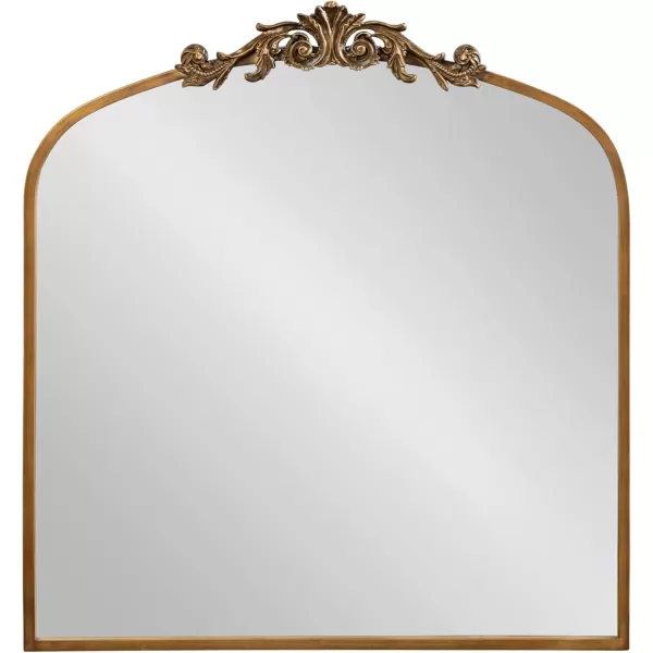 Kate and Laurel Arendahl Traditional Ornate Wall Mirror 19 x 31 Antique Silver Decorative Mirror with Baroque Inspired DetailingGold