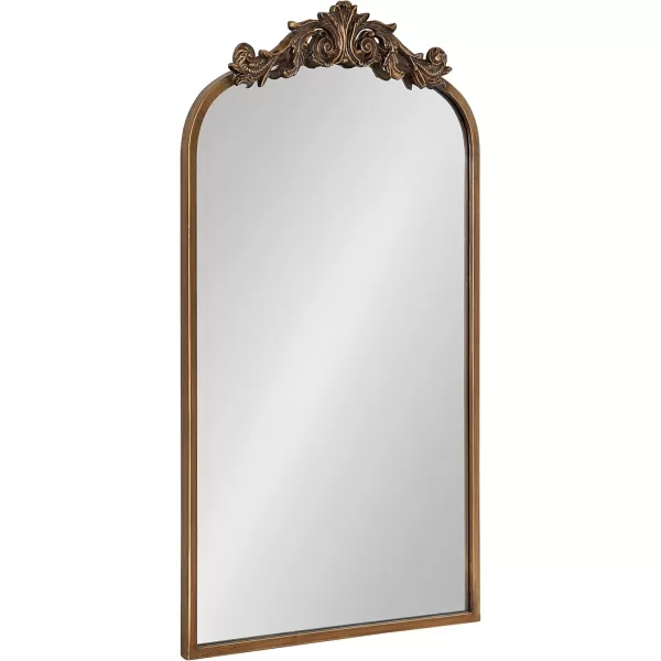 Kate and Laurel Arendahl Traditional Ornate Wall Mirror 19 x 31 Antique Silver Decorative Mirror with Baroque Inspired DetailingGold