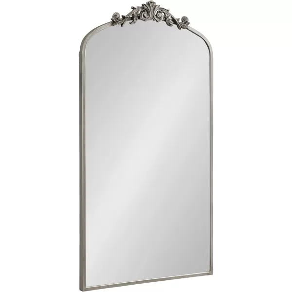 Kate and Laurel Arendahl Traditional Ornate Wall Mirror 19 x 31 Antique Silver Decorative Mirror with Baroque Inspired DetailingSilver