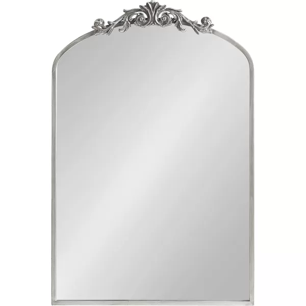 Kate and Laurel Arendahl Traditional Ornate Wall Mirror 19 x 31 Antique Silver Decorative Mirror with Baroque Inspired DetailingSilver