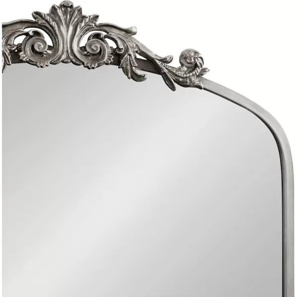 Kate and Laurel Arendahl Traditional Ornate Wall Mirror 19 x 31 Antique Silver Decorative Mirror with Baroque Inspired DetailingSilver