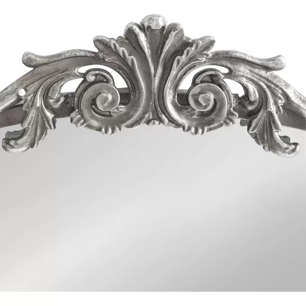 Kate and Laurel Arendahl Traditional Ornate Wall Mirror 19 x 31 Antique Silver Decorative Mirror with Baroque Inspired DetailingSilver